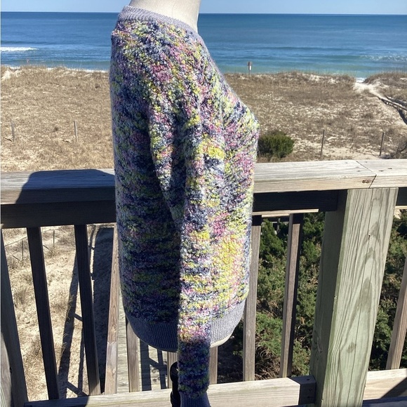 CeCe Purple and Pink Crew Neck Sweater - Picture 5 of 10